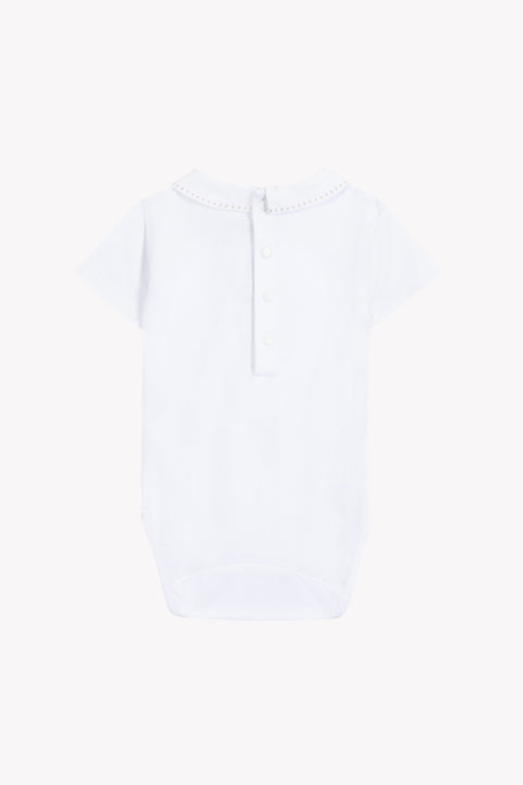Body - Blanc coton col pointu - Image principale