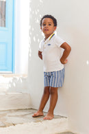 Poloshirt - Weiss Baumwolle am Meer