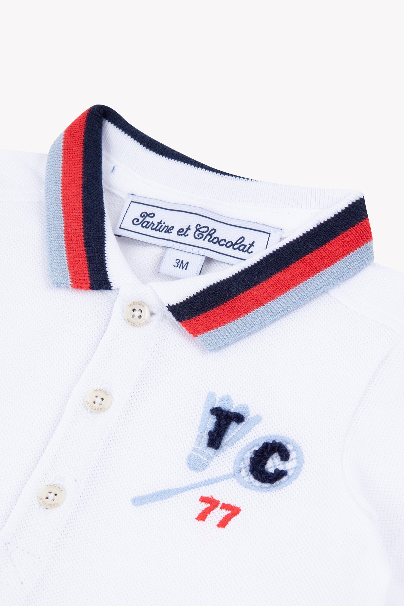 Polo shirt - White cotton sports club