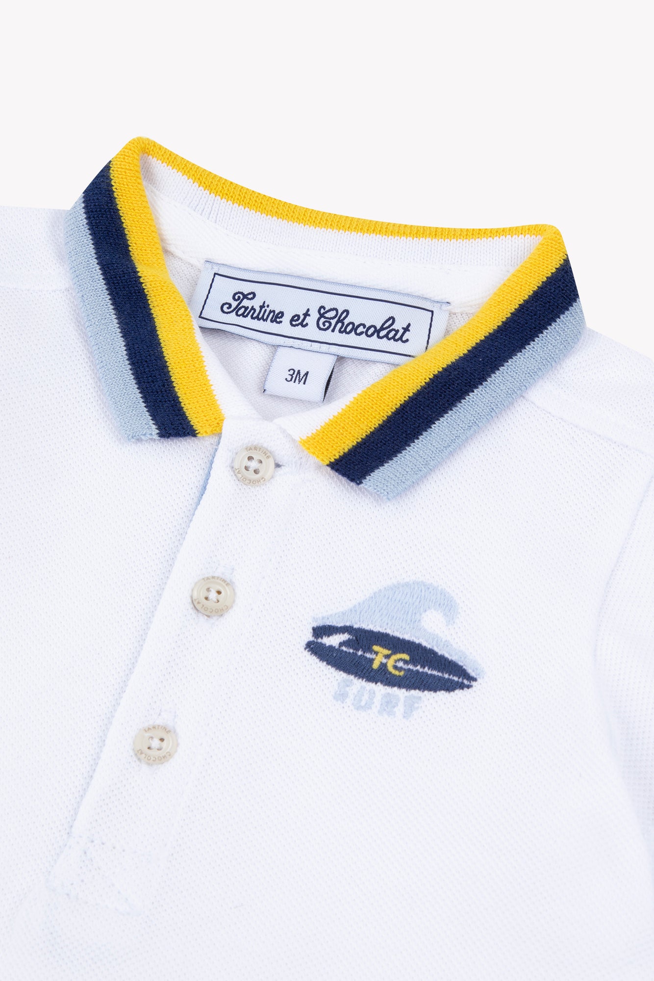 Poloshirt - Weiss Baumwolle am Meer