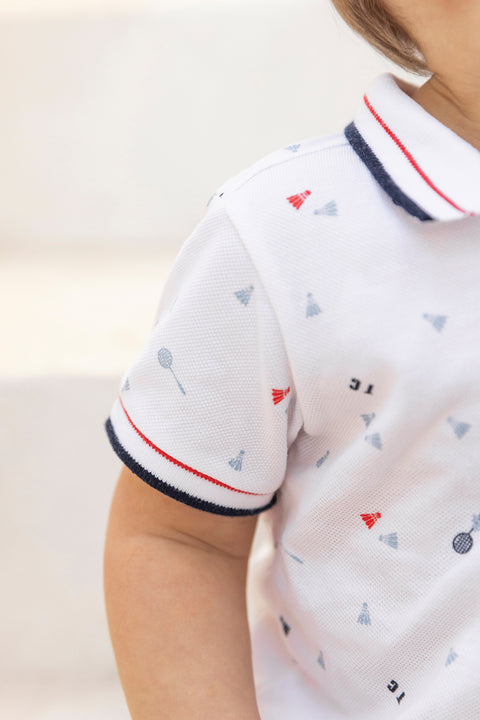 Polo - Blanc coton sport club - Image principale