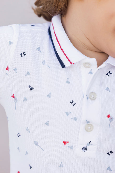 Polo - Blanc coton sport club - Image principale