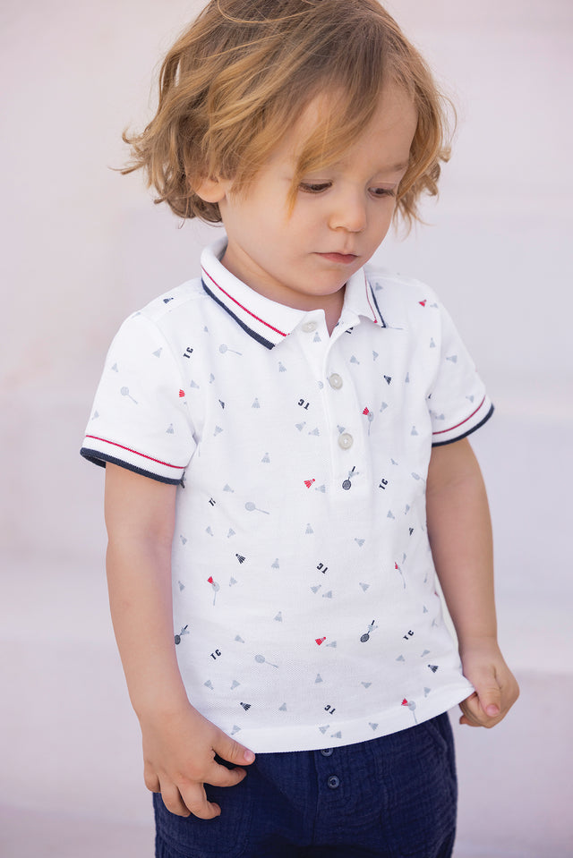 Polo - Blanc coton sport club - Image principale