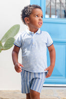 Poloshirt - Blau klare Wolke DruckMeer