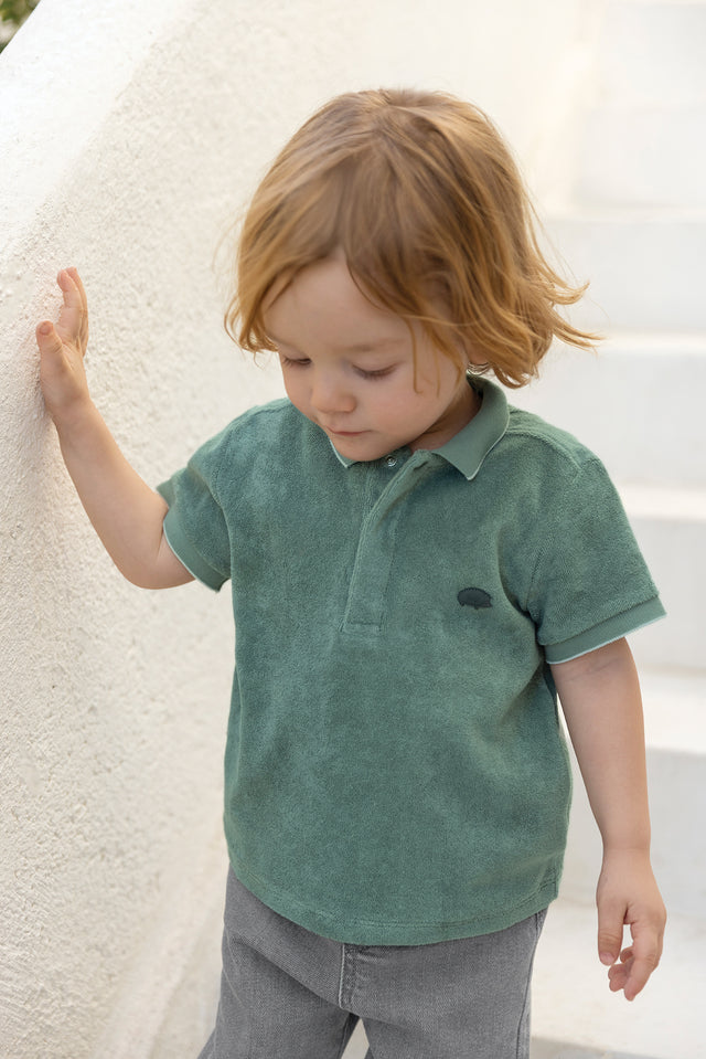 Polo - Spugna di cotone color kaki - Image principale