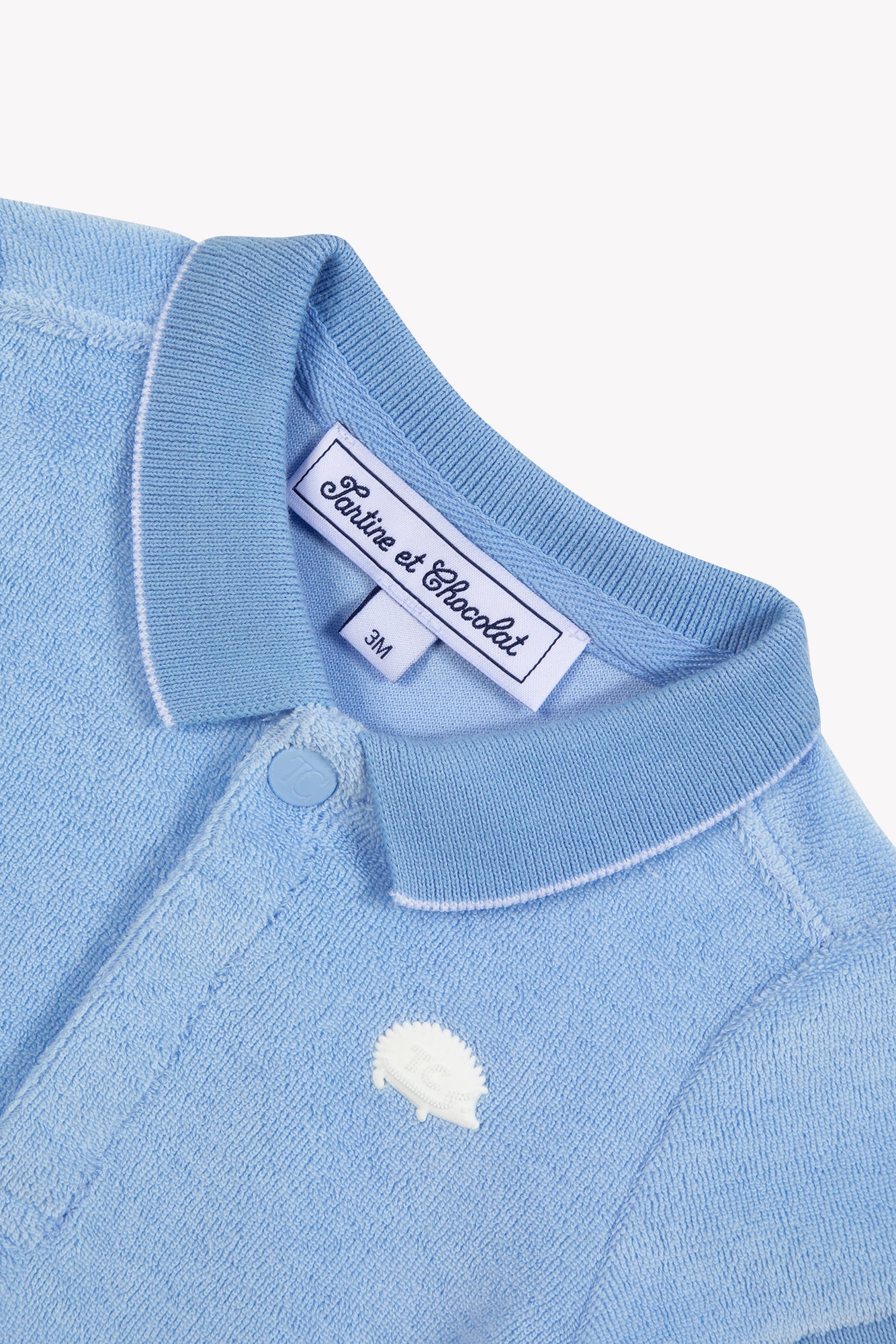 Poloshirt - Blau Wolkenbaumwolle