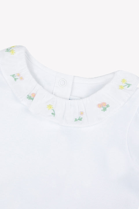 Body - Weiss Baumwolle Stickerei - Image principale