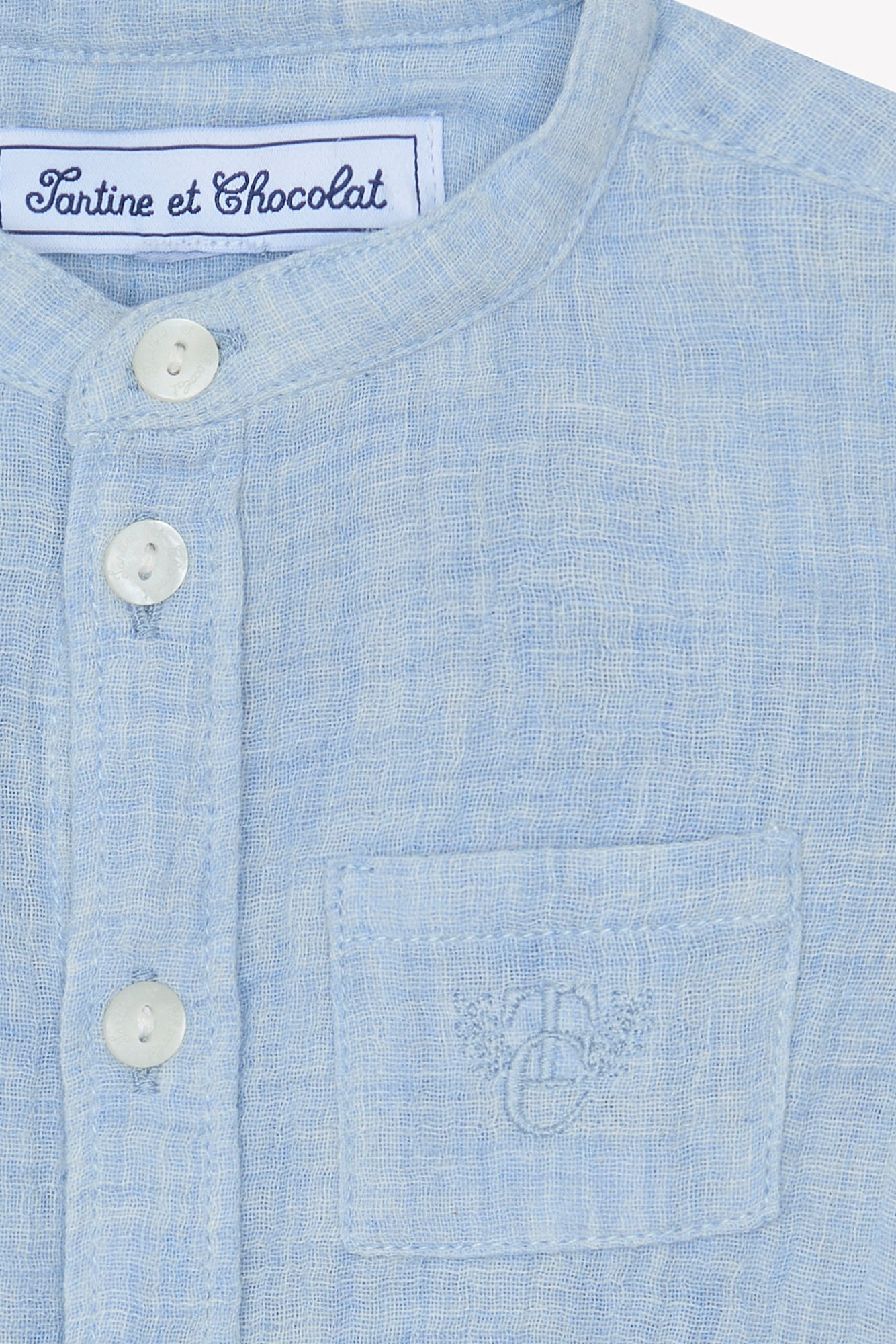 Shirt - Blau Cloud Cotton TC-Abzeichen