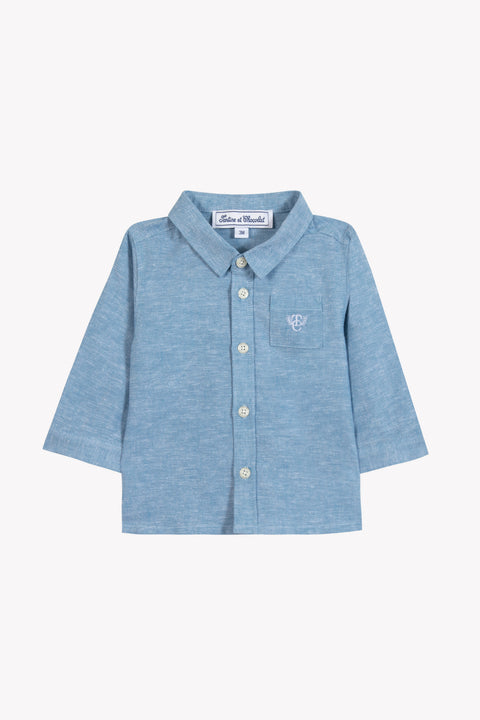 Camicia - Blu Toppa in cotone TC - Image principale