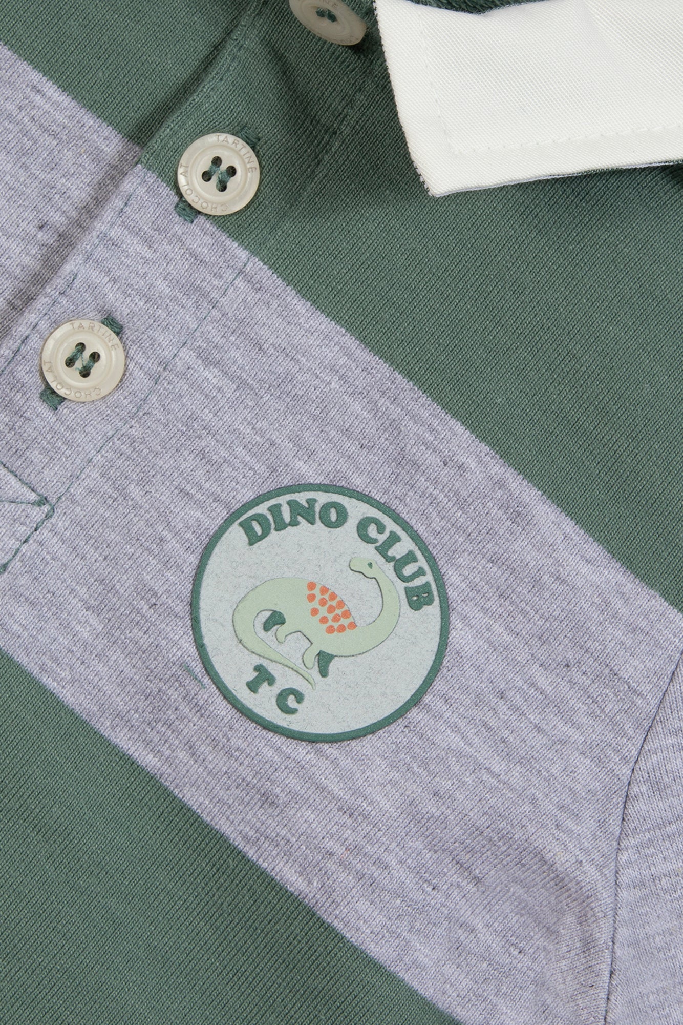 Polo - Kaki coton rayures