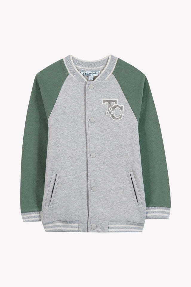 Gilet - Gris chiné teddy coton - Image principale