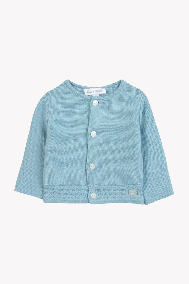 Cardigan - Blue horizon heather cotton - Image principale