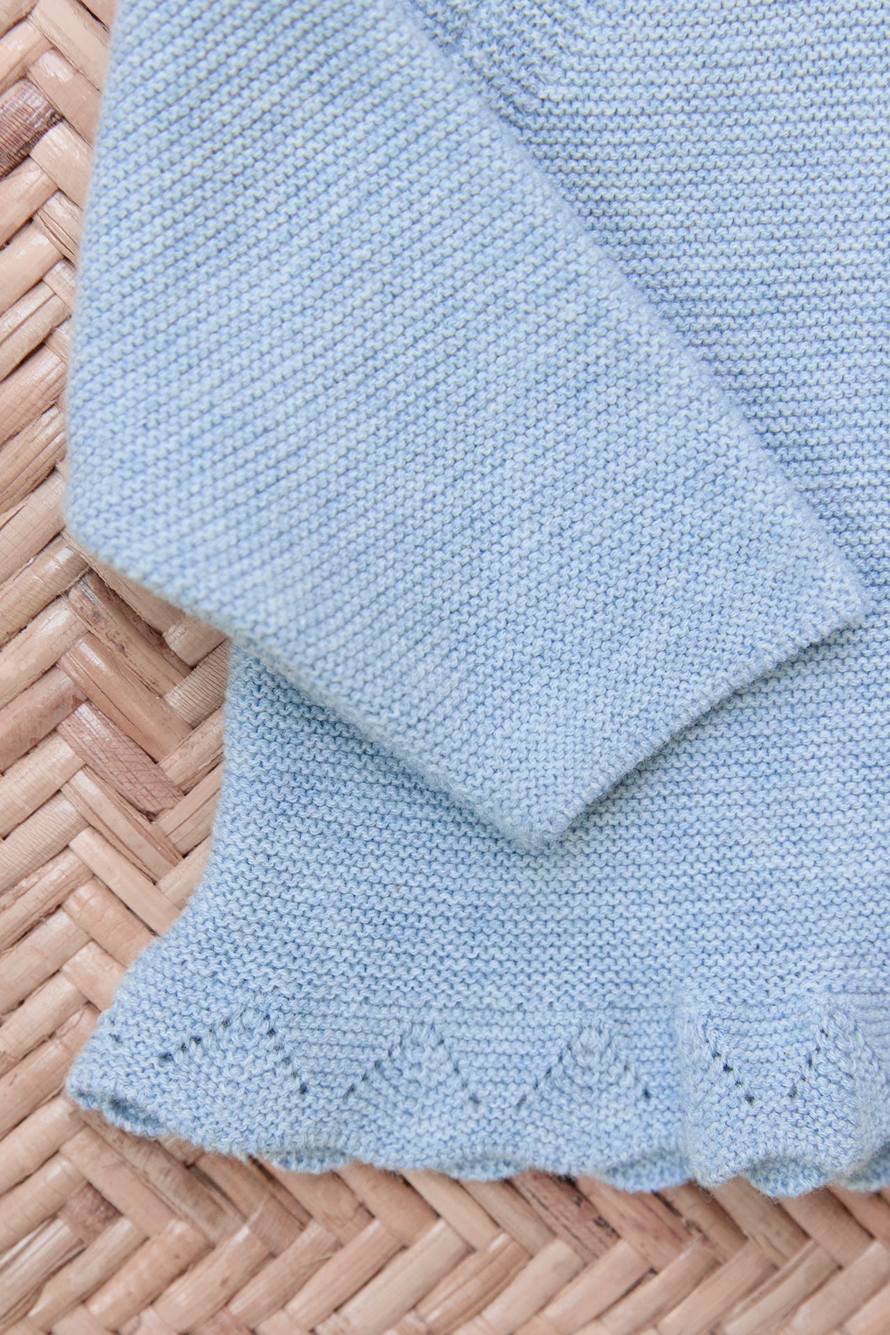 Cardigan - Blue cotton Round neck