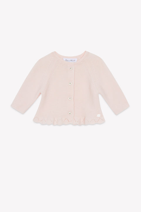 Chaqueta - Rosa algodon Cuello redondo - Image principale