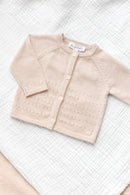 Cardigan - Beige heather openwork