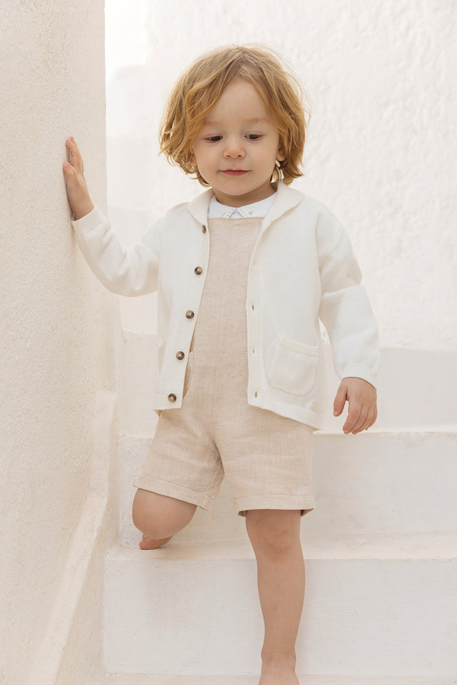 Gilet - Madreperla cotone Colletto a scialle - Image principale