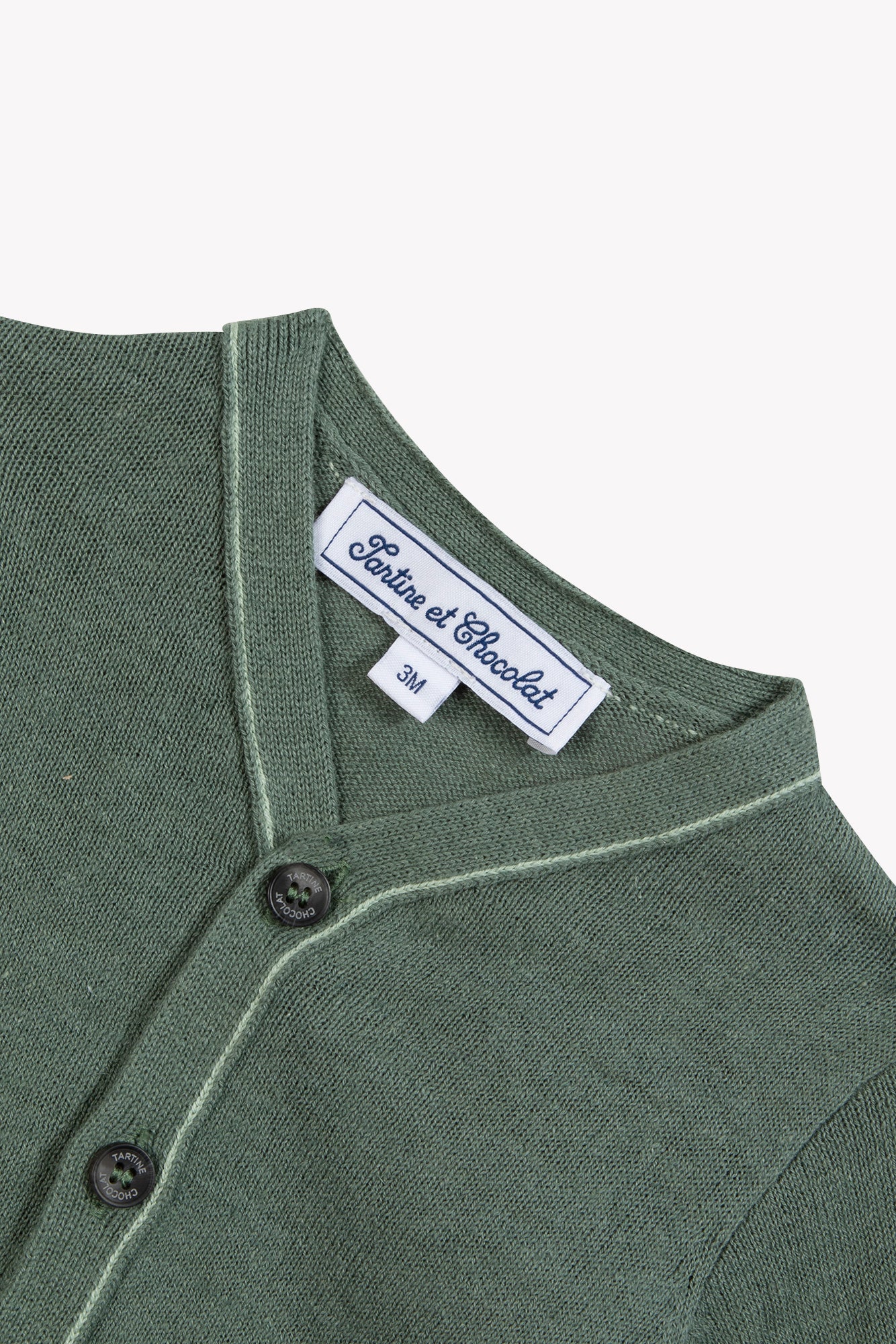 Weste - Khaki Leinen Kragen V
