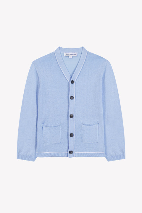 Gilet - Bleu nuage lin - Image principale