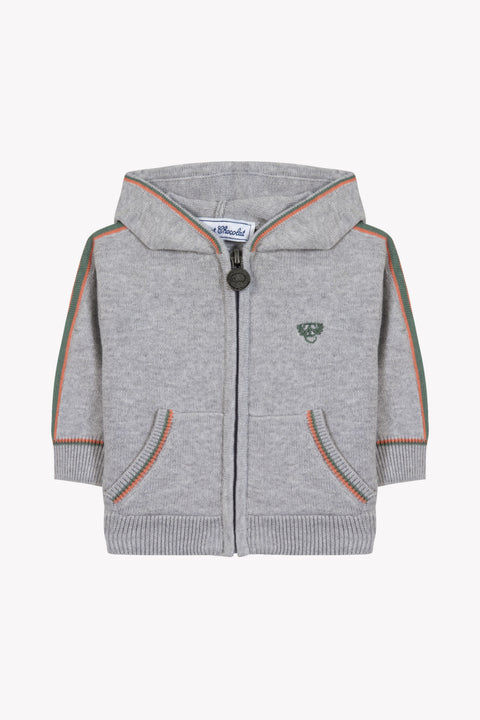 Chaqueta - Gris brezo de algodón Capucha - Image principale