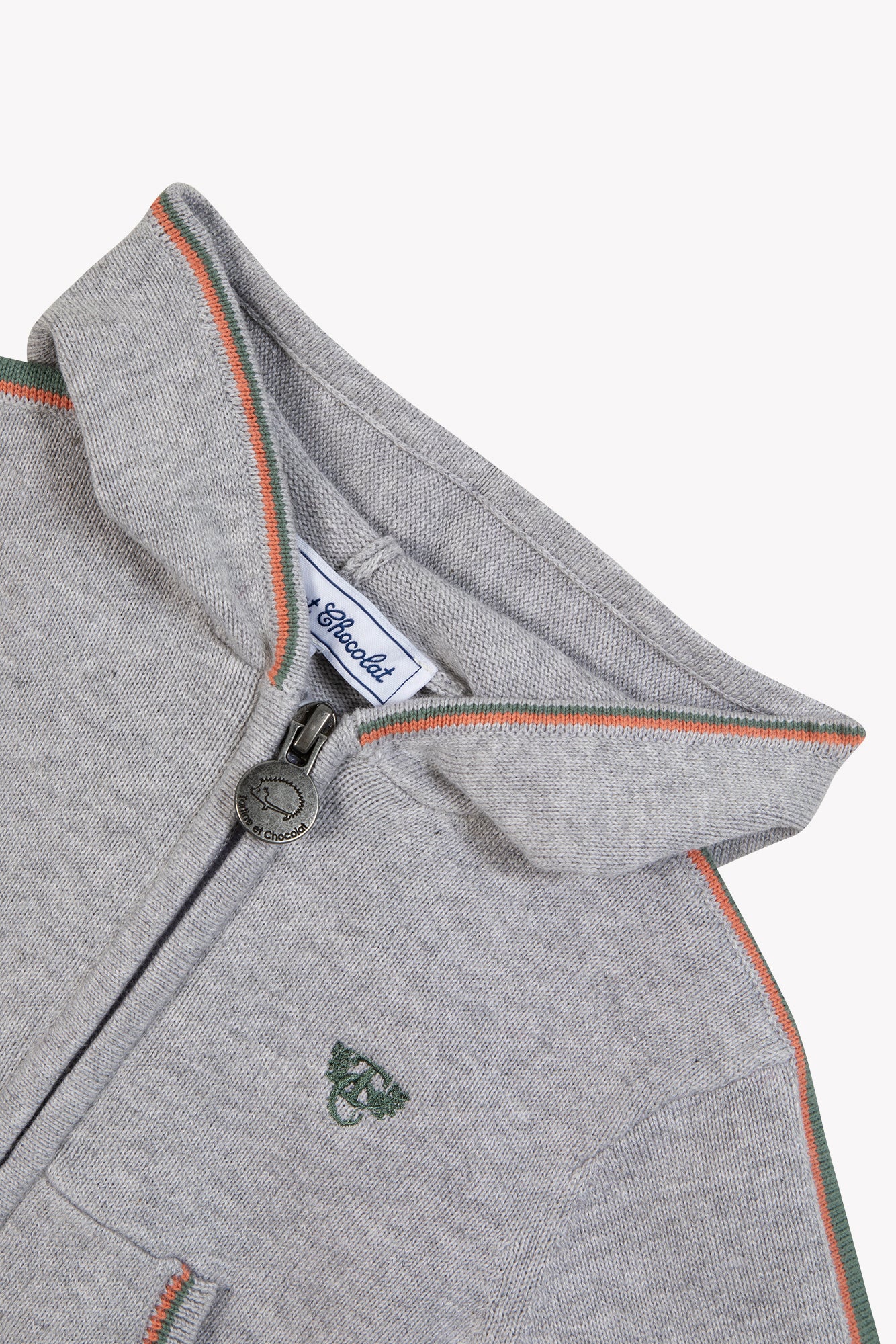 Chaqueta - Gris brezo de algodón Capucha