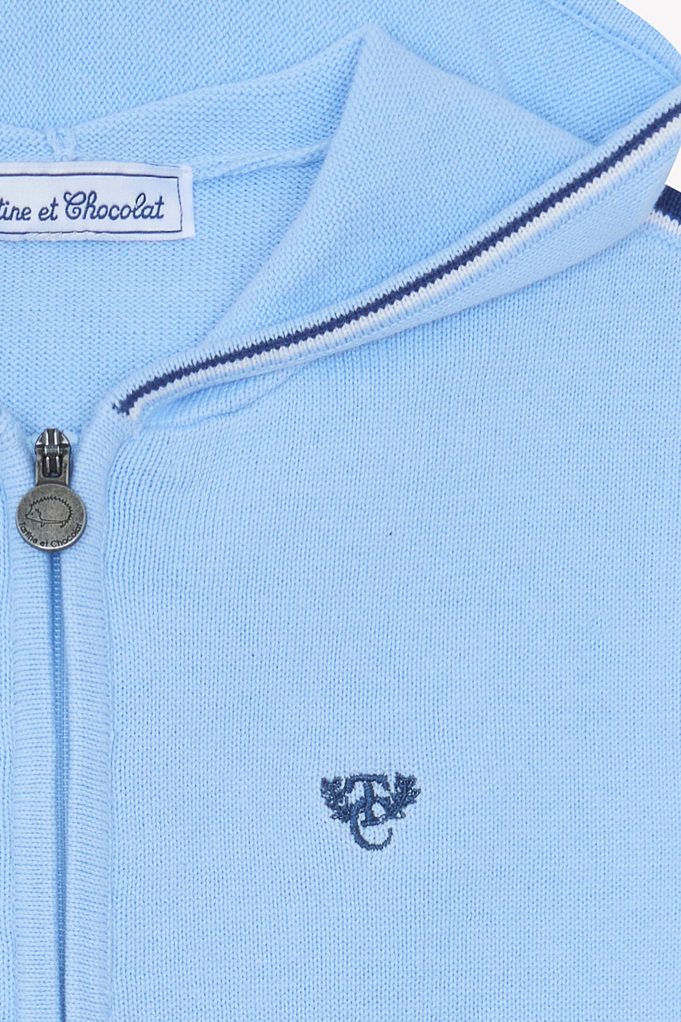 Vest - Blauw TC-badge van wolkenkatoen