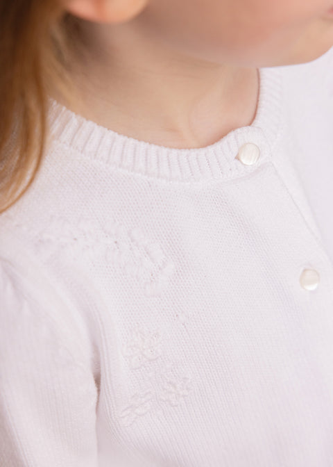 Cardigan - White cotton - Image principale