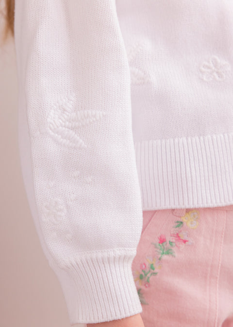 Cardigan - White cotton - Image principale