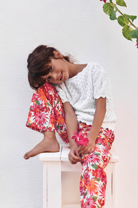 Pantaloni - Cotone stampato floreale - Image principale