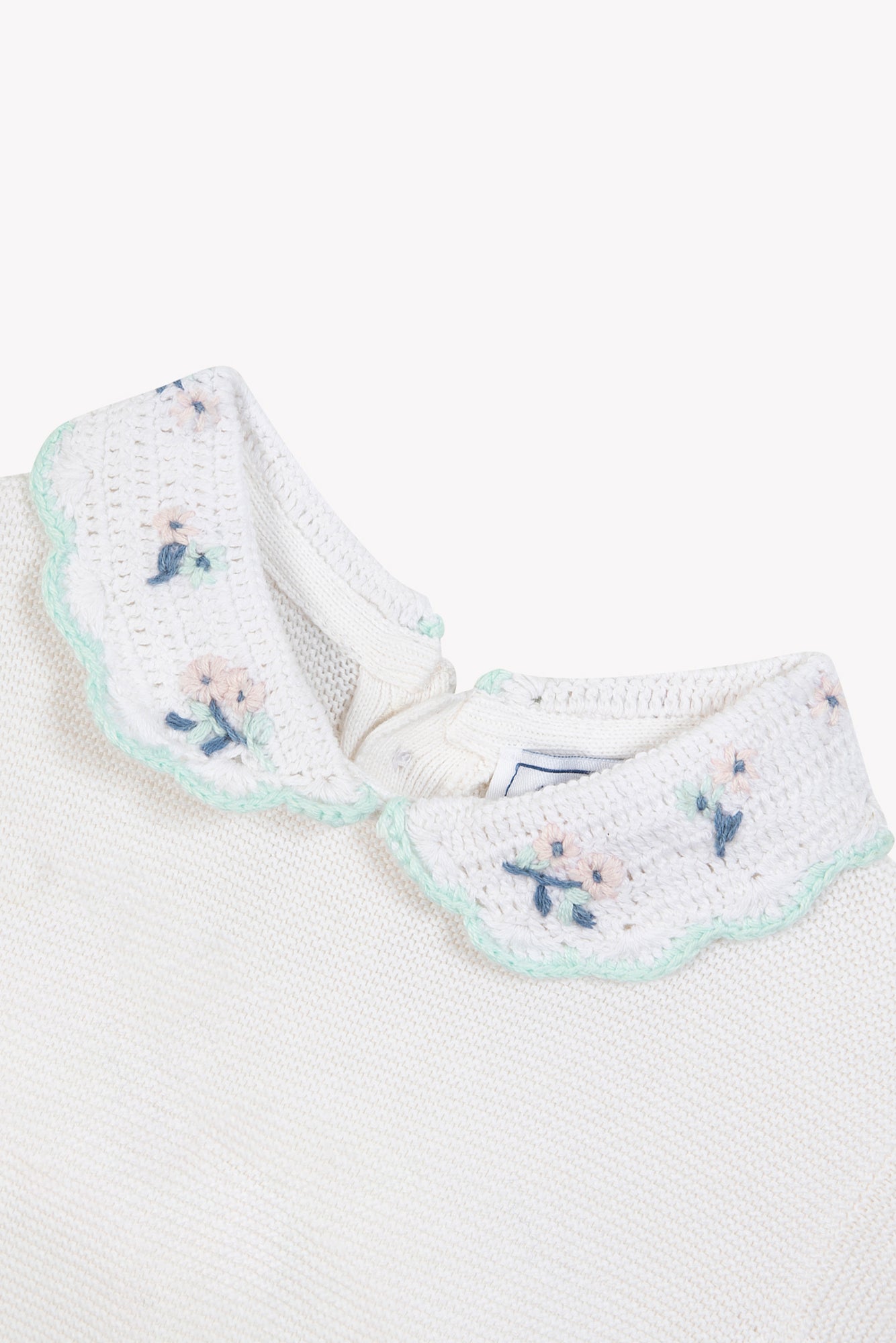 Trui - Wit Borduurwerk bloemig