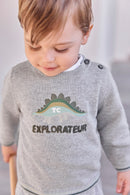 Maglia - Grigio Illustrazione esploratore