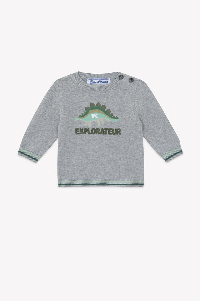 Sweater - Grey cotton Illustration explorer - Image principale