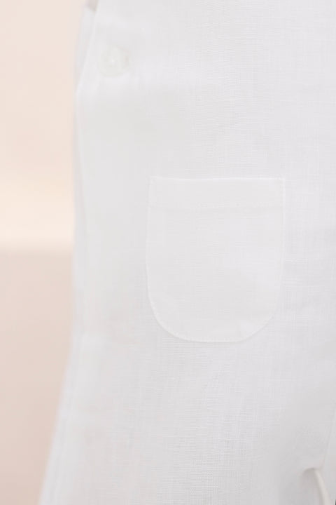 Salopette breve - Bianco biancheria Cerimonia - Image principale