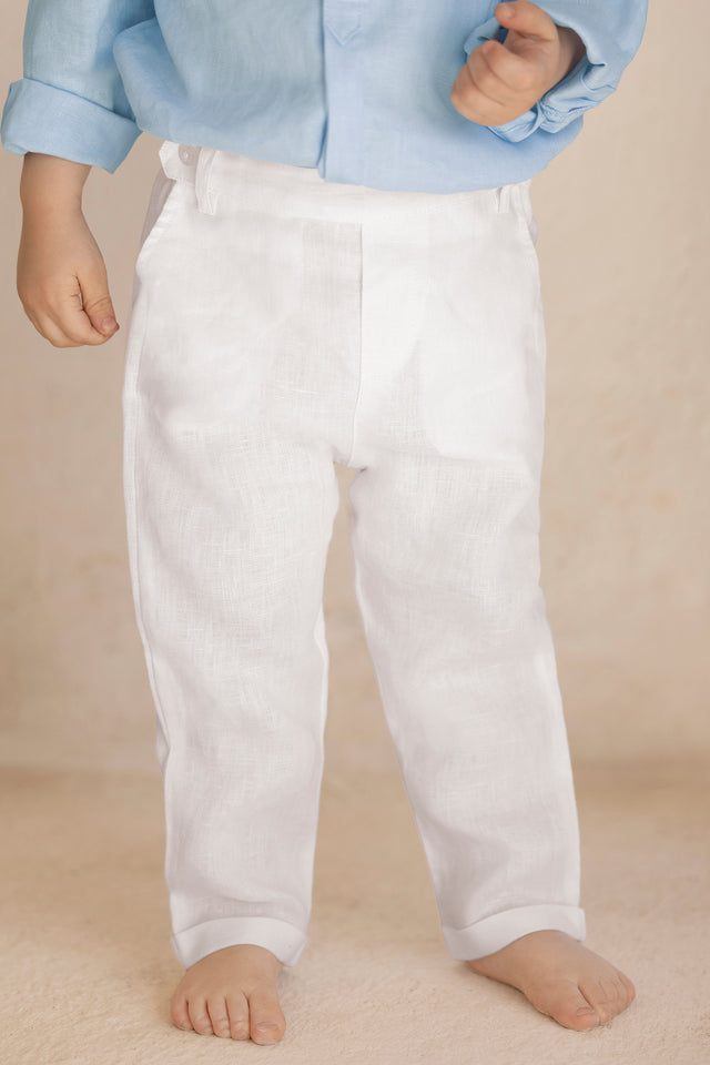 Pantaloni - Bianco biancheria Cerimonia - Image principale