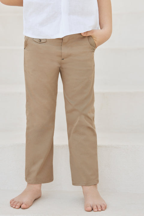 Trousers - Cotton sand Ceremony - Image principale