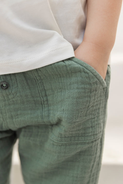 Hose – Khakifarbene Baumwolle - Image principale