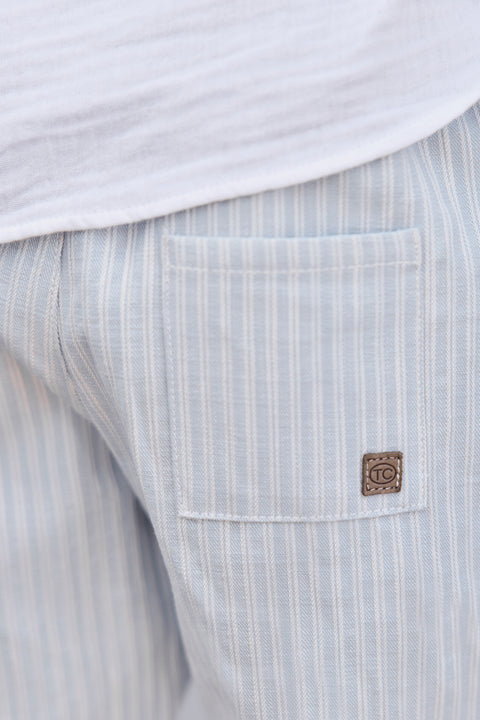 Pantalon - Bleu nuage rayures - Image principale