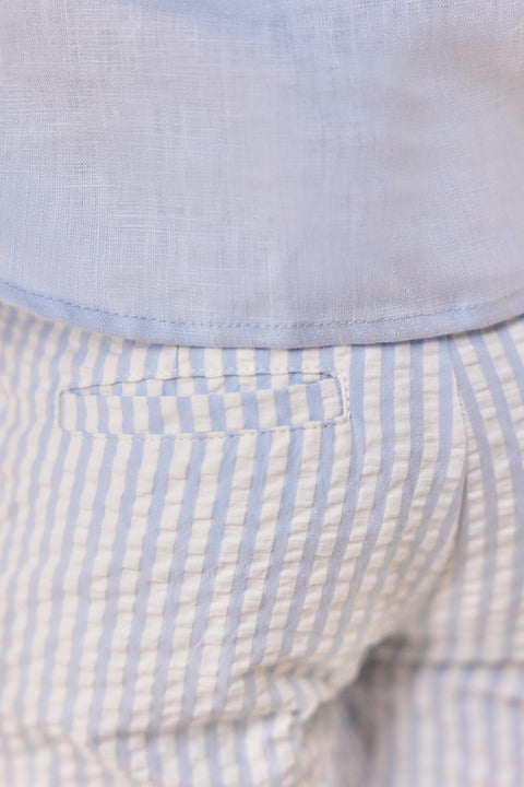 Trousers - Sky blue cotton - Image principale