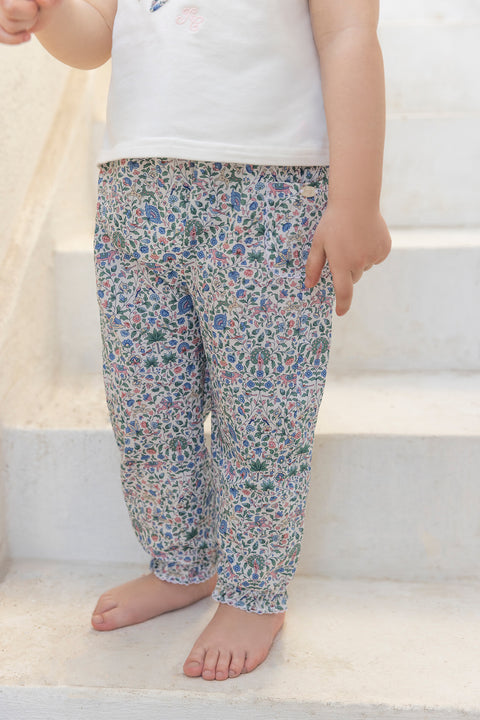 Pantalon - Coton imprimé tissu liberty - Image principale