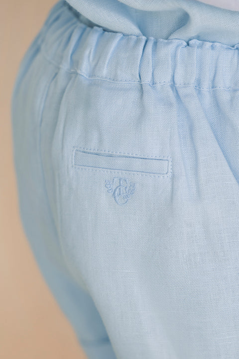 Pantaloncino - Blu nuvola di lino - Image principale