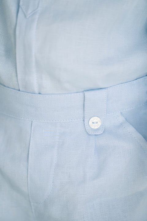 Pantaloncino - Blu nuvola di lino - Image principale