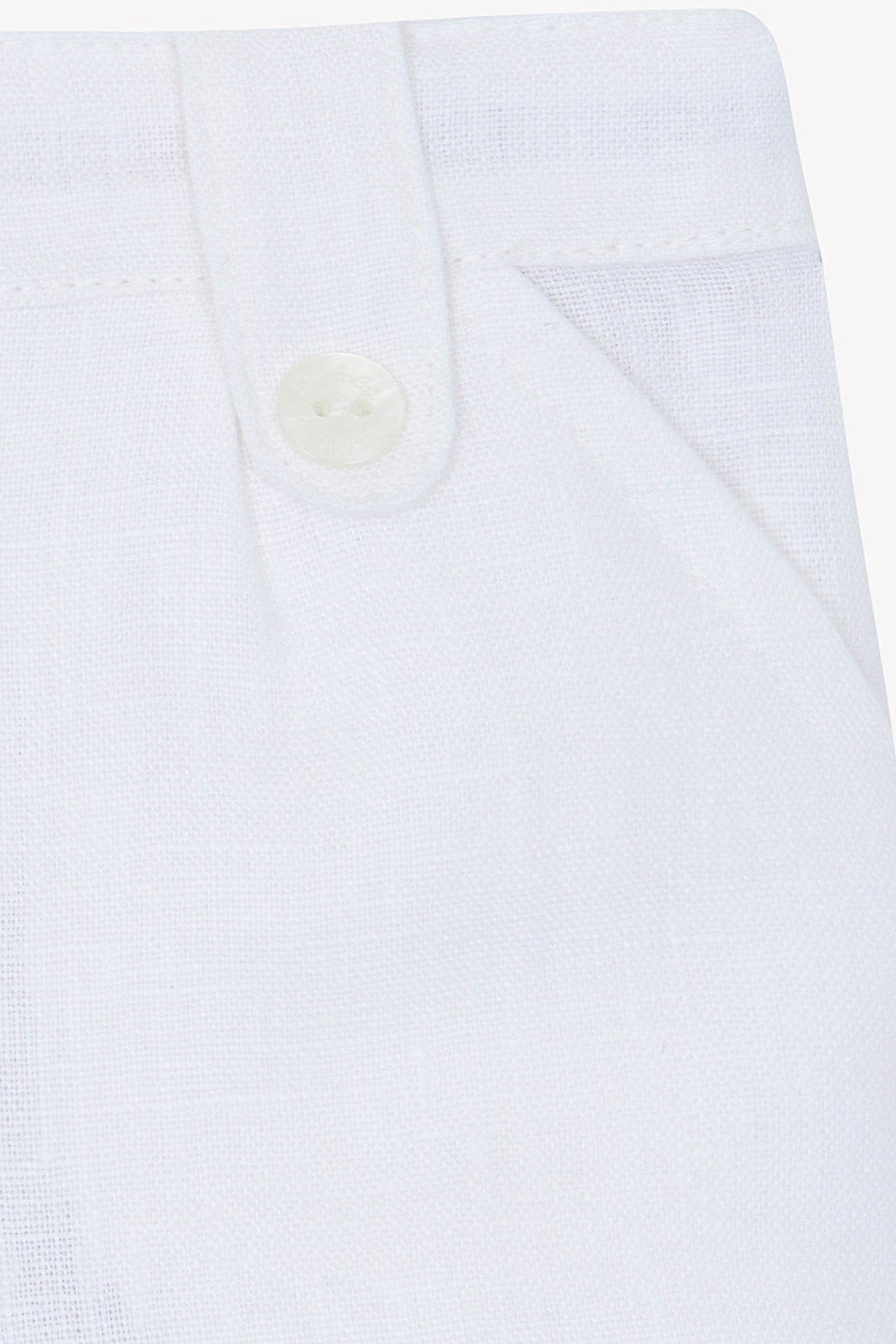 Kurze Hose - Weiss Leinen