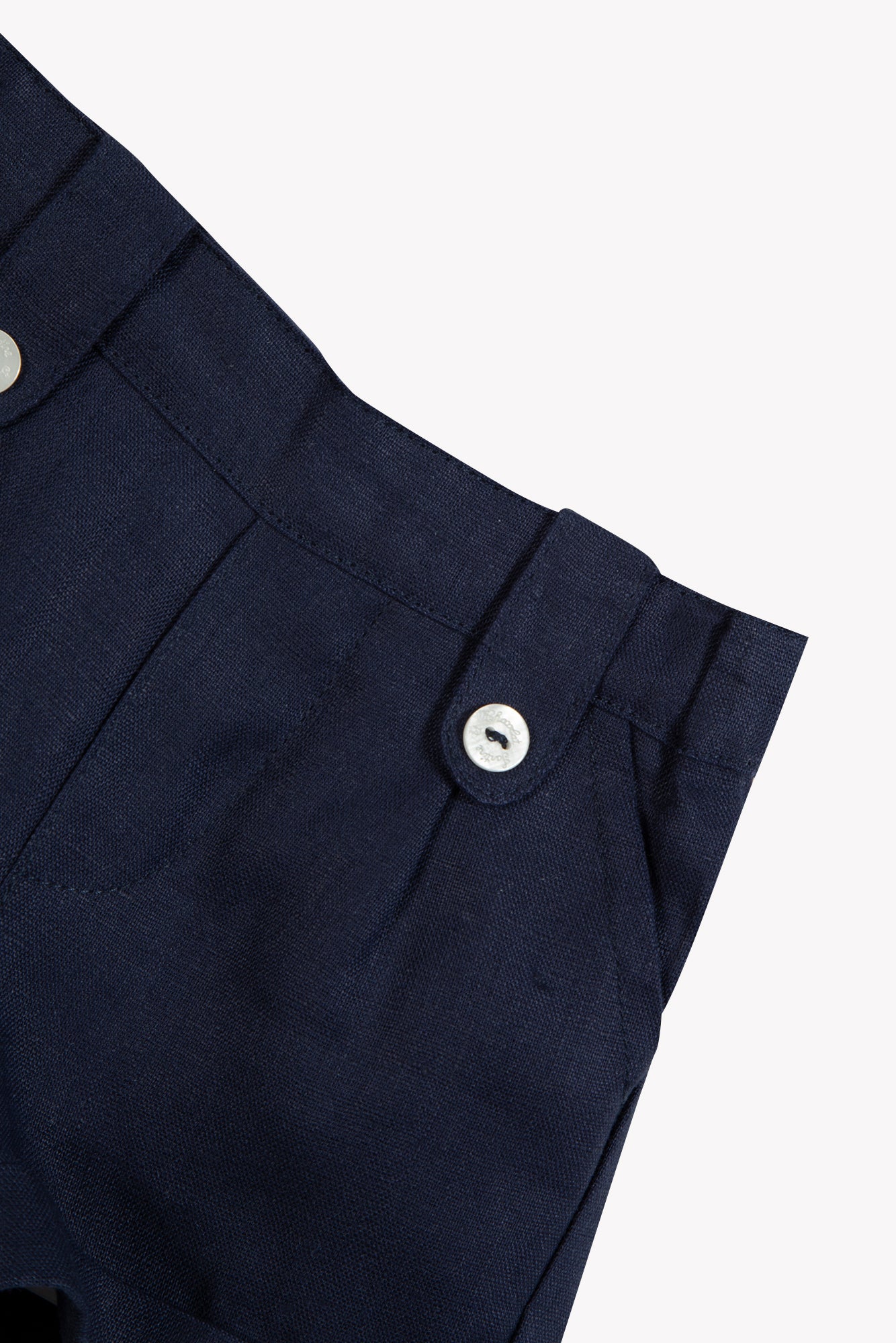 Kurze Hose - Marineblau Leinen Zeremonie