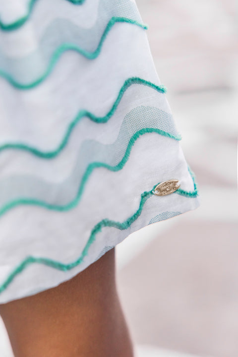 Short - Emeraude motif vague - Image principale