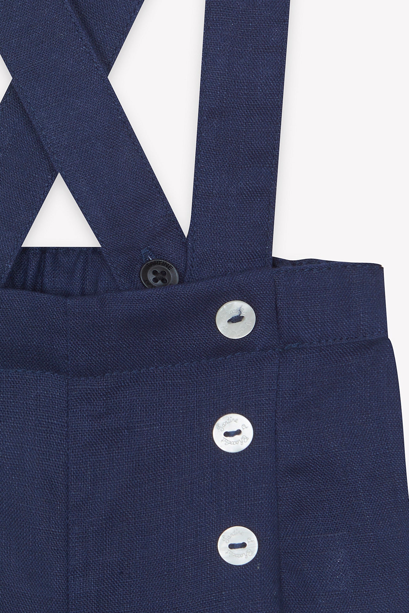 Overalls - Marineblau Leinen