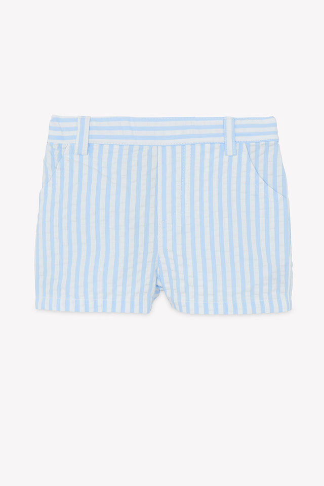 Short - Bleu nuage coton rayures - Image principale