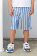 Kurze Hose - Indigo Streifens