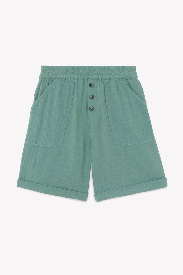 Short - Kaki ourlet coton - Image principale