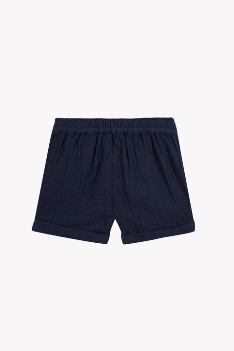 Short - Marine ourlet coton - Image principale