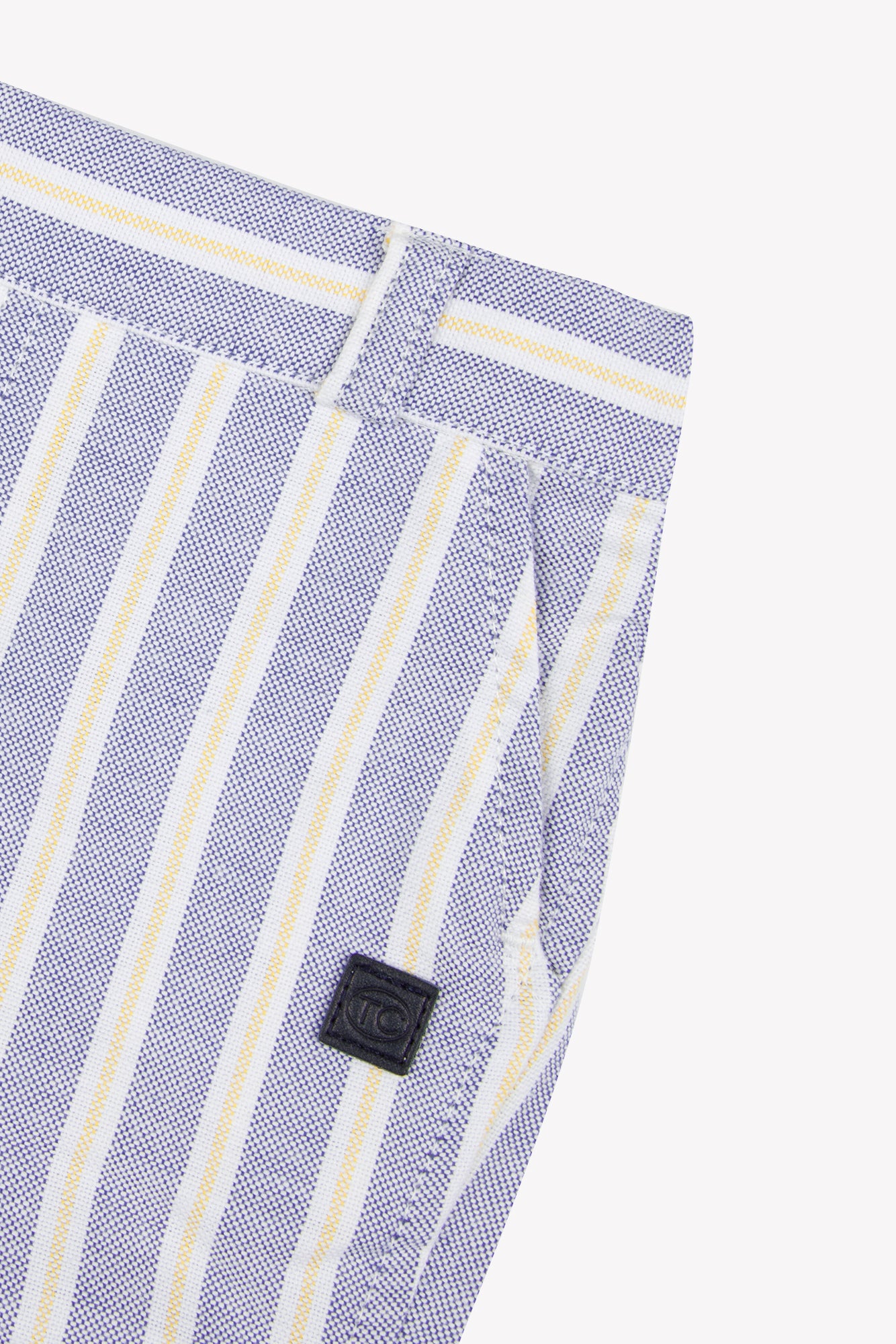 Short - Bleu coton rayures