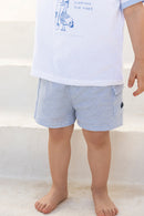 Short - Bleu nuage coton hérisson